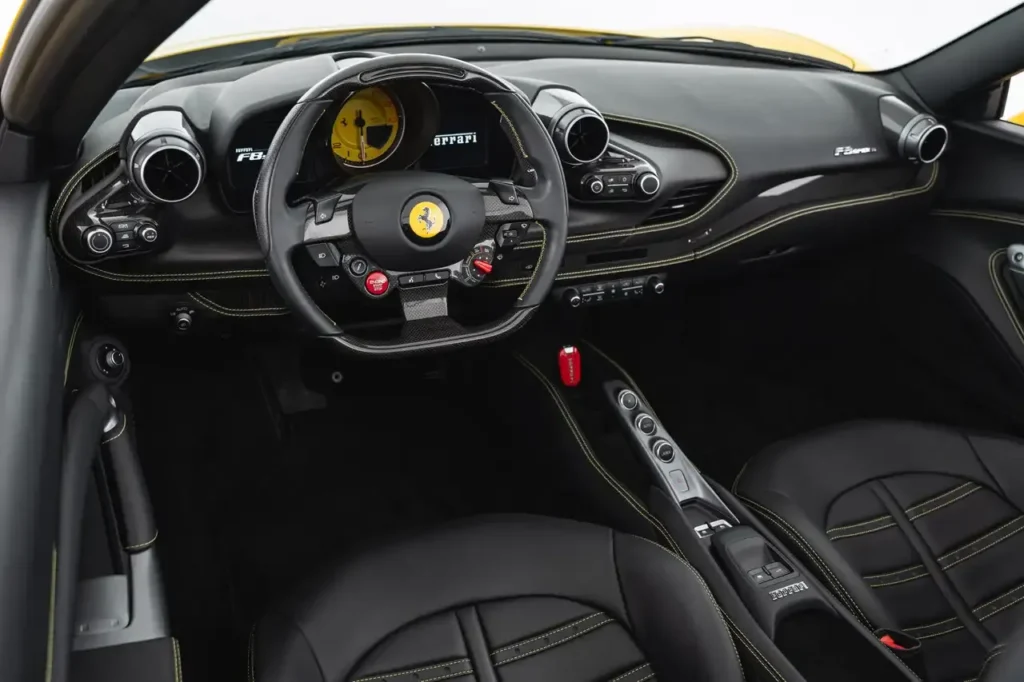 Ferrari F8 Spider Yellow Interior
