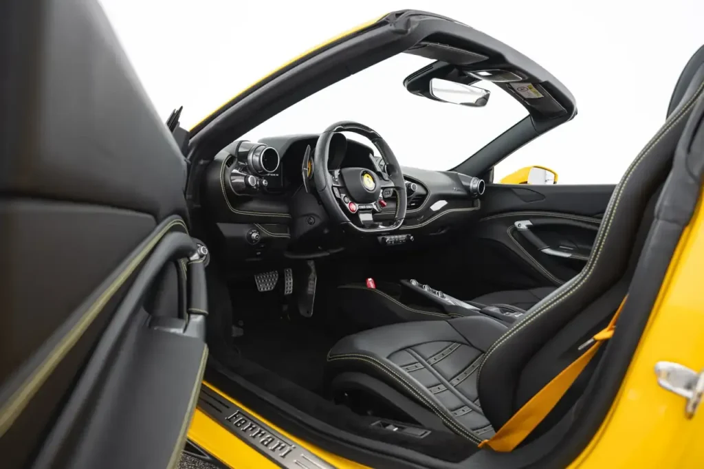 Ferrari F8 Spider Yellow Interior 4