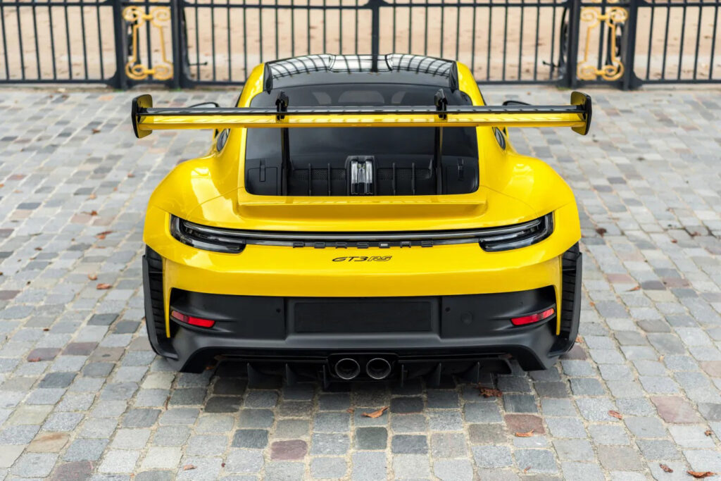 Porsche 992 GT3 RS Yellow Rear 2